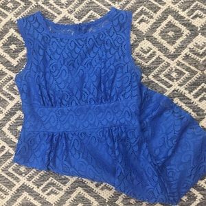 blue lace dress